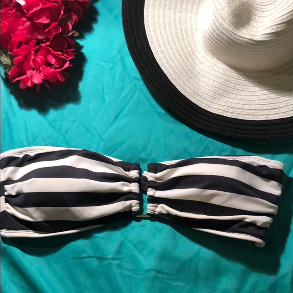 Striped bikini top